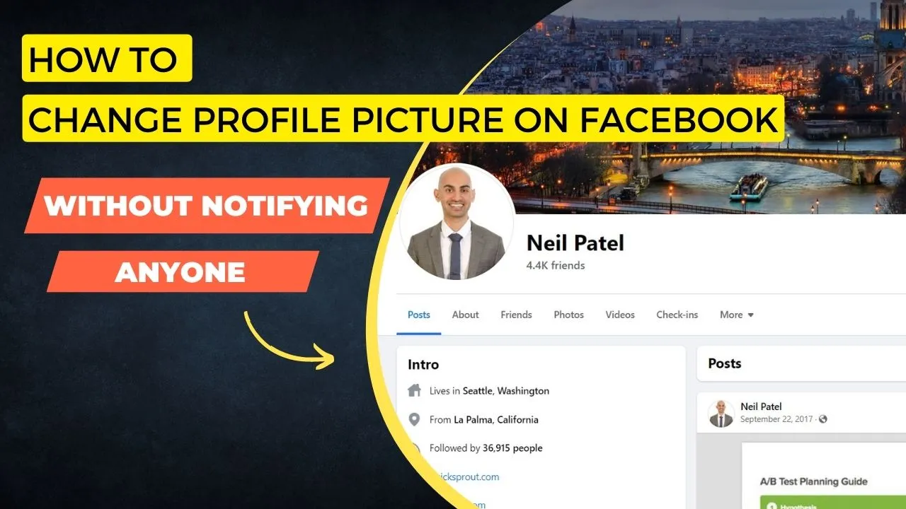 How to change Profile or Cover Picture on Facebook without notifying anyone